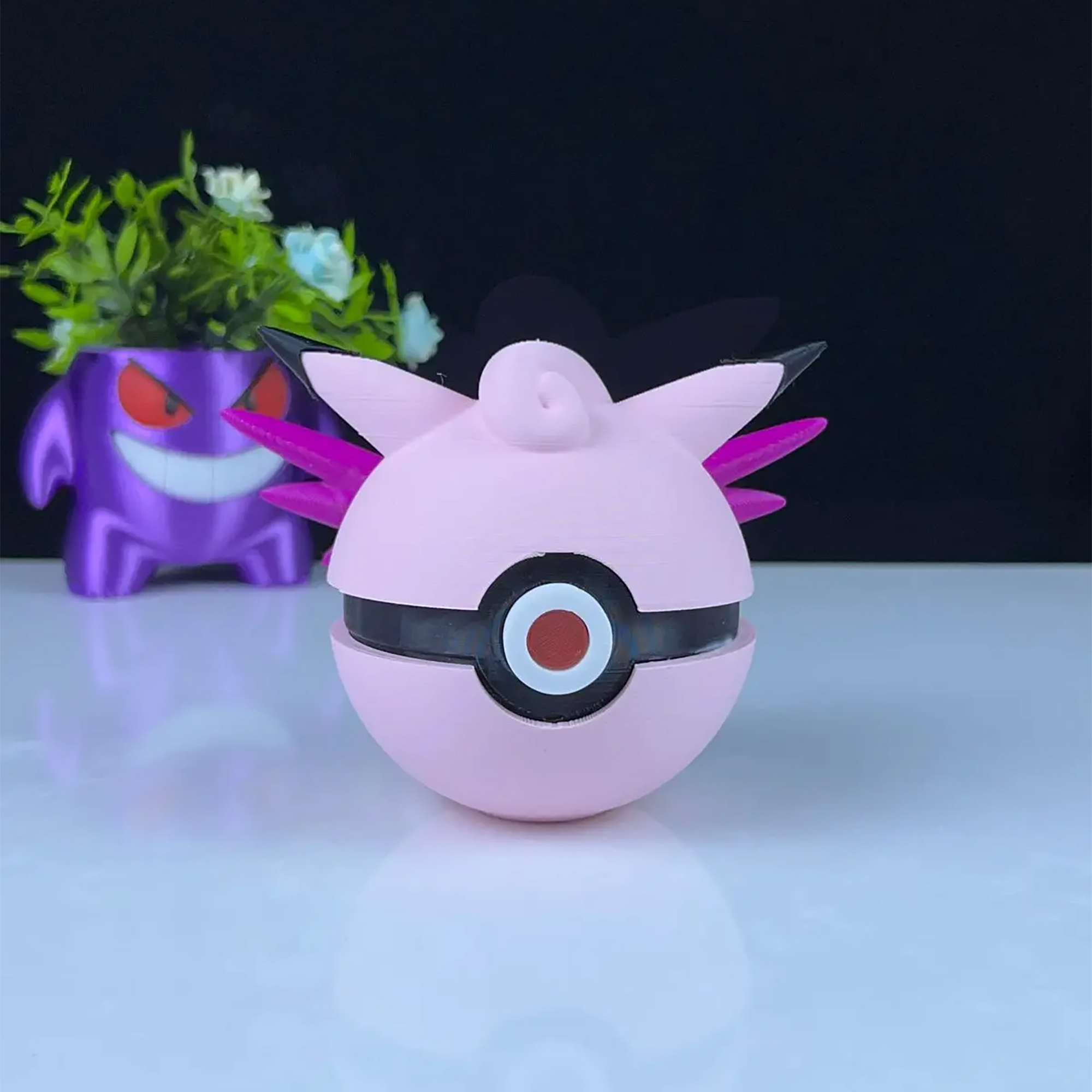 Clefable Pokeball  - Pokemon Game Collectible Figurine Desk Pet