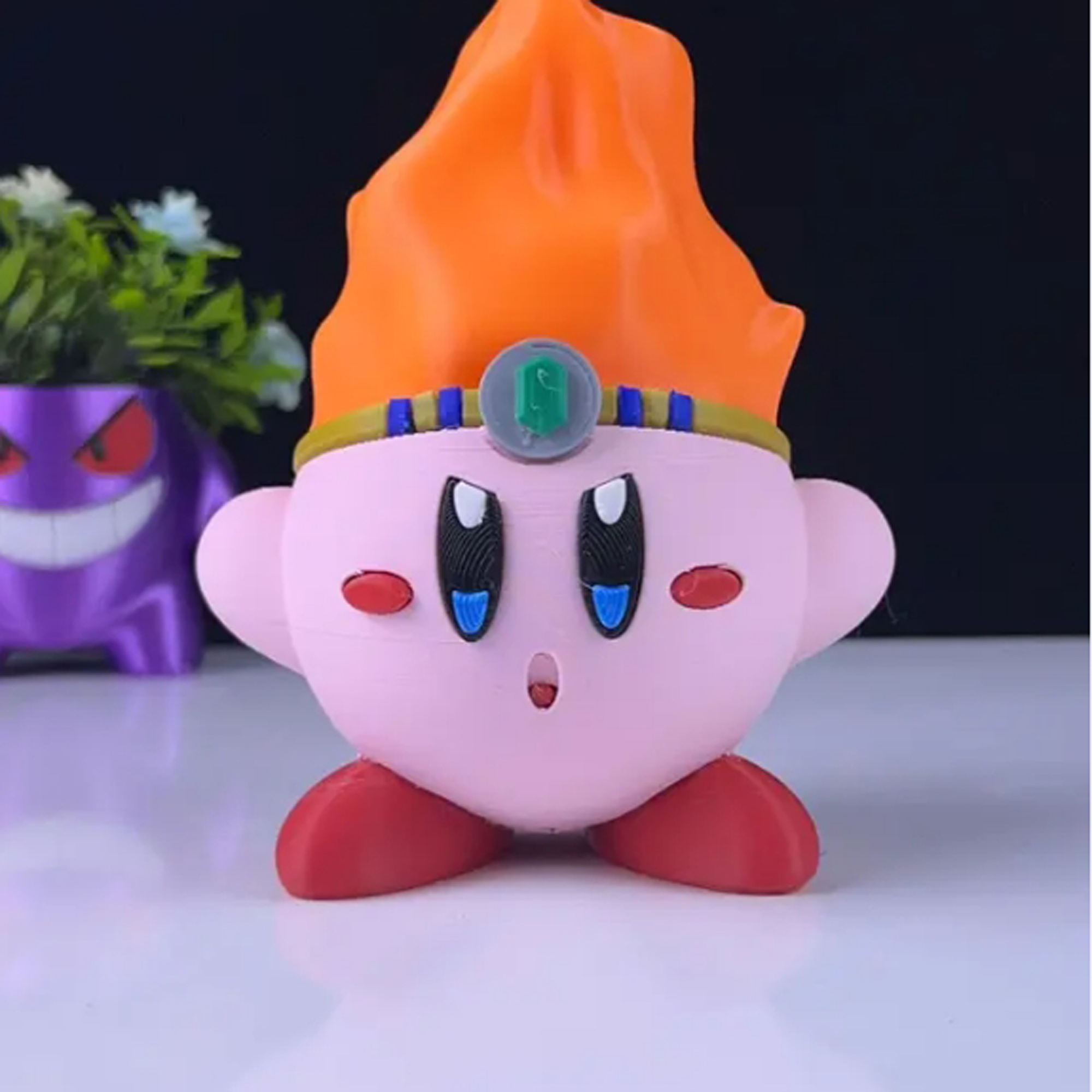 Fire Kirby  - Kirby Figurine Desk Pet