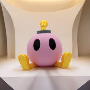 Bombette 3D Printed Model - Super Mario Game Collectible Figurine fan art desk pet
