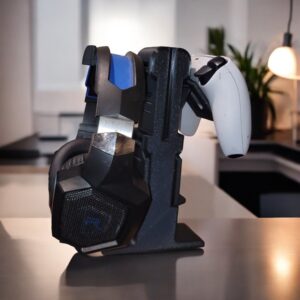 Universal Gaming Controller Tower | Controller Stand & Headphone Hanger - Custom 3D Printed Accessory