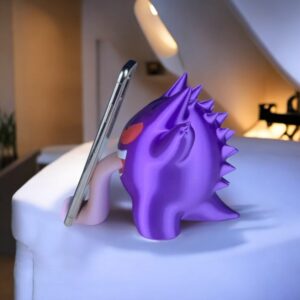 Gengar Phone Holder 3D Printed Model - Phone Accessories Game Collectible Figurine fan art desk pet