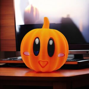 Pumpkin Kirby 3D Printed Model - Kirby Game Collectible Figurine fan art desk pet