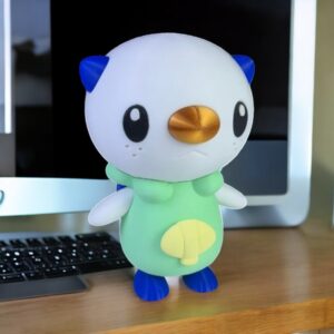 Oshawott 3D Printed Model - Pokemon Game Collectible Figurine fan art desk pet