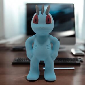 Machop 3D Printed Model - Pokemon Game Collectible Figurine fan art desk pet