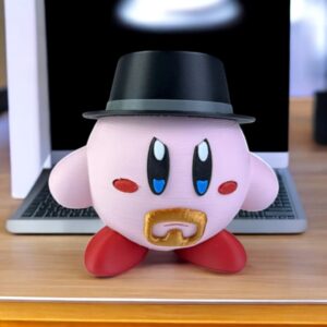 Heisenberg Kirby 3D Printed Model - Kirby Game Collectible Figurine fan art desk pet